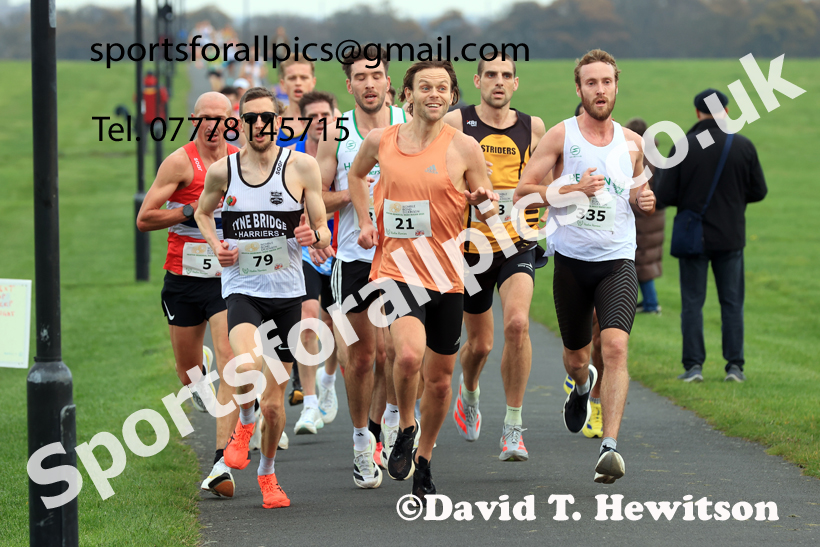 Mens and Womens 2025 Heaton Memorial 10k Road Race, Newcastle Town Moor, Sunday, November 9th. Photo: David T. Hewitson/Sports for All Pics